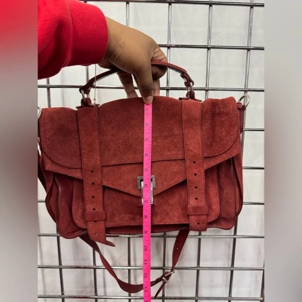 PROENZA SCHOULER Suede Medium PS1 Satchel Midnight Plum‎